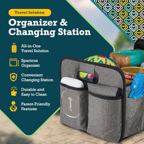 Baby Trunk Organizer & Diaper Changing Station, Gray