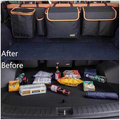Trunk Organizer, Backseat Hanging with Cooler for Medium & Large SUV, RV