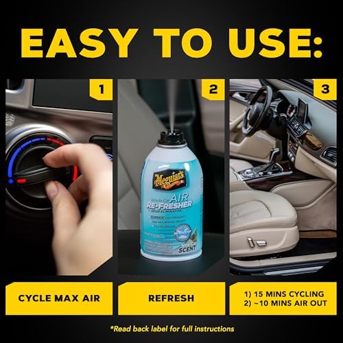 Meguiar’s Whole Car Air Refresher Odor Fighting MIst, New Car Scent, 2 Oz