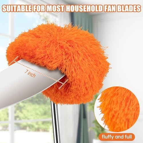 Ceiling Fan Cleaner Duster Kit with 60" Extension Pole, 14 PCS