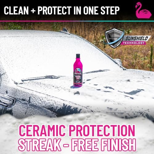Bahama Detailing Ceramic Exterior Car Wash – SiO2-Infused Car Shampoo for Deep Shine, Concentrated to use in cannon or bucket, Streak-Free Foam Soap, Paint Safe Formula for Cars, Trucks & SUVs