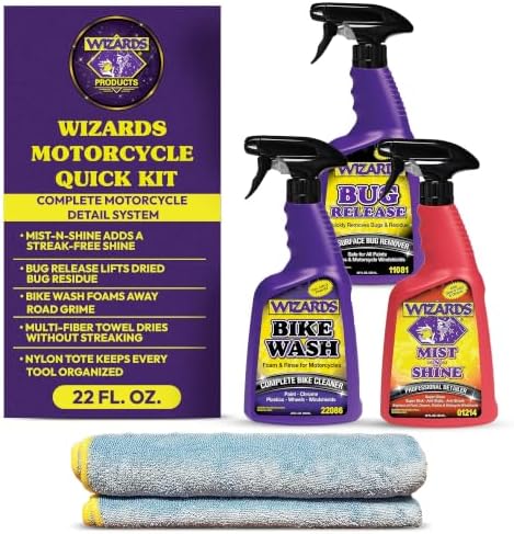 Motorcycle Quick Detail Kit – 5-Piece Wash & Shine Bundle
