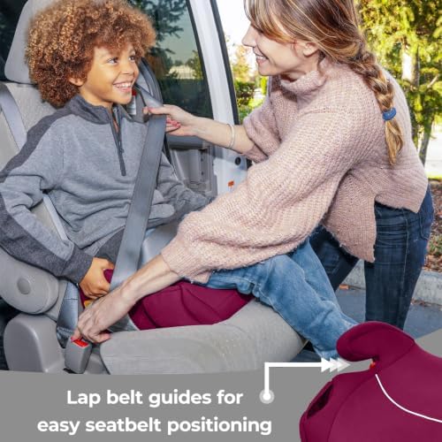 Diono Solana, No Latch, Pack of 2 Backless Booster Car Seats, Lightweight, Machine Washable Covers, Cup Holders, Pink