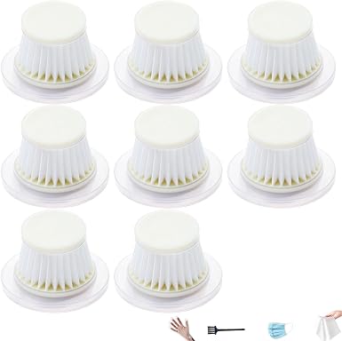 8 pack Replacement HEPA Filters for Horsepower Duck Vacuum Cleaner as Seen on TV,Washable & Reusable Filters for Duck Vac Cordless Vacuum, High-Efficiency Filtration for Handheld Vacuum Models - Cleanova