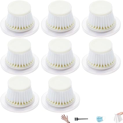 8 pack Replacement HEPA Filters for Horsepower Duck Vacuum Cleaner as Seen on TV,Washable & Reusable Filters for Duck Vac Cordless Vacuum, High-Efficiency Filtration for Handheld Vacuum Models - Cleanova