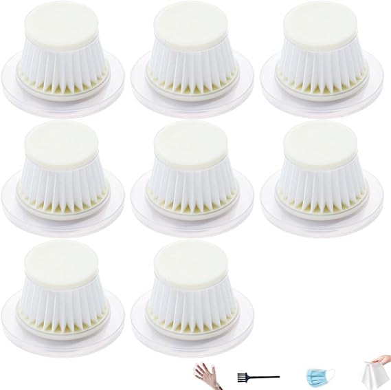 8 pack Replacement HEPA Filters for Horsepower Duck Vacuum Cleaner as Seen on TV,Washable & Reusable Filters for Duck Vac Cordless Vacuum, High-Efficiency Filtration for Handheld Vacuum Models - Cleanova