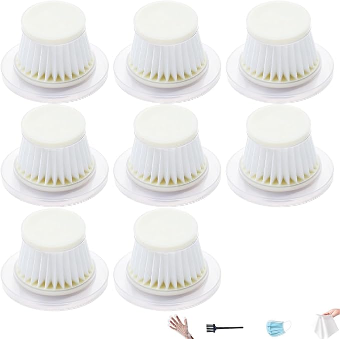 8 pack Replacement HEPA Filters for Horsepower Duck Vacuum Cleaner as Seen on TV,Washable & Reusable Filters for Duck Vac Cordless Vacuum, High-Efficiency Filtration for Handheld Vacuum Models - Cleanova