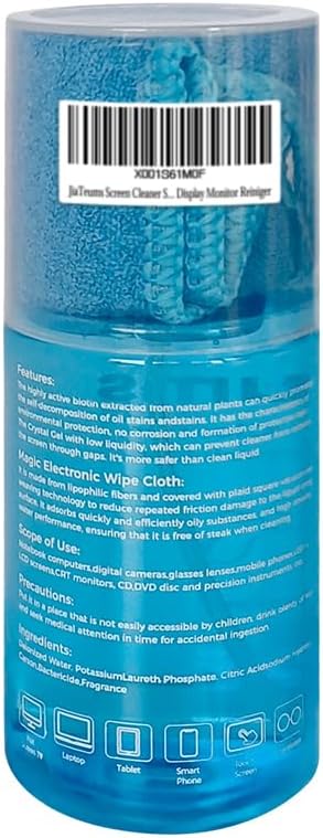 TV Screen Cleaner, Non-Drip Touchscreen Spray with Wiper for CD Disc Laptop Phone Tablet Computer Lens(200ml)