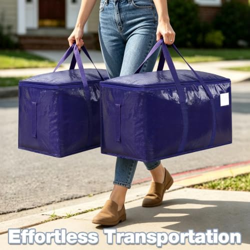 Moving Bags Heavy Duty Extra Large, 6-Pack, Dark Blue