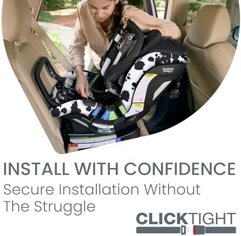 Britax Poplar S Convertible Car Seat, Slim 17” Design — Cowmooflage
