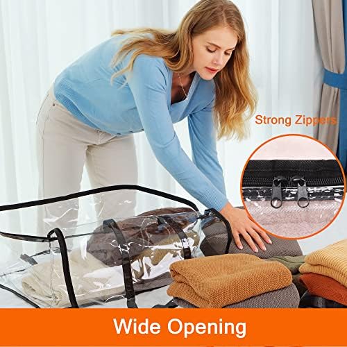 3 Pack Clear Storage Bags for Clothes Blanket Comforter & Bedding