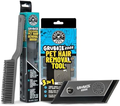Pet Hair Removal Bundle, Car Interior Pet Hair Remover Kit with Pet Hair Eraser Tool, Stain and Odor Remover Spray, and Interior Cleaner for Cars, Trucks, and SUVs