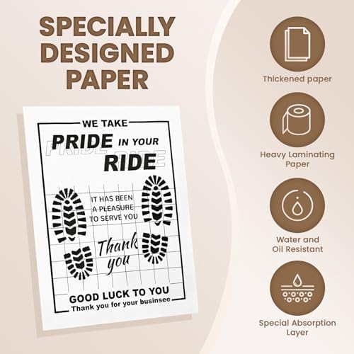 Paper Floor Mats for Cars 100pcs, 16"x20" Disposable White Paper Mats