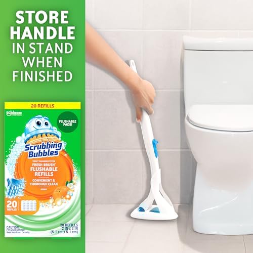 Fresh Brush Flushable Cleaner Refills, 20 Count, (2-Pack)