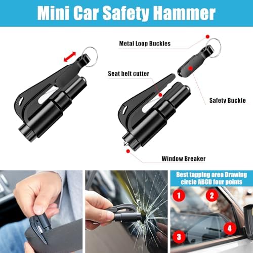 Car Roadside Emergency Kit, Portable Car Safety Kit Car Kits for Emergency, Black