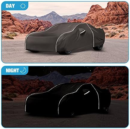 Waterproof Car Cover Compatible for Chevy Camaro 2010-2024 All Weather 6 Layers Full Car Cover with Storage Bag