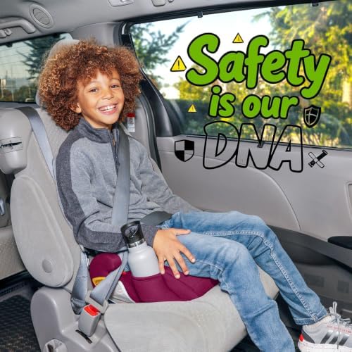 Diono Solana, No Latch, Pack of 2 Backless Booster Car Seats, Lightweight, Machine Washable Covers, Cup Holders, Pink