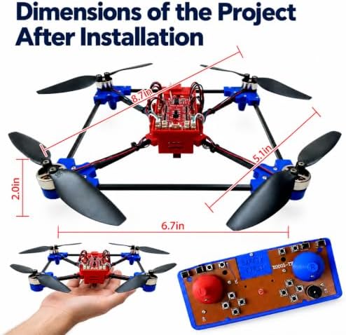 STEM Creator's Kit with Brushless Motor & Optical Flow Technology | One-Touch Takeoff/Landing & 360° Flips| Adult Assembly Required - an Engineering Project