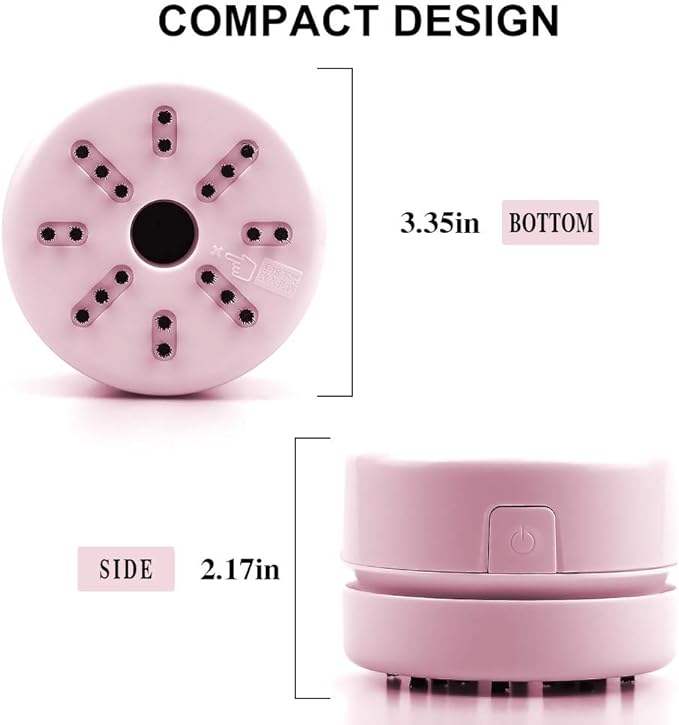 BLOCE Diamond Tools, Diamond Accessories for Diamonds, Desk Accessories Hand-Held Vacuum Cleaner, Desk Vacuum Cleaner Mini (Pink)