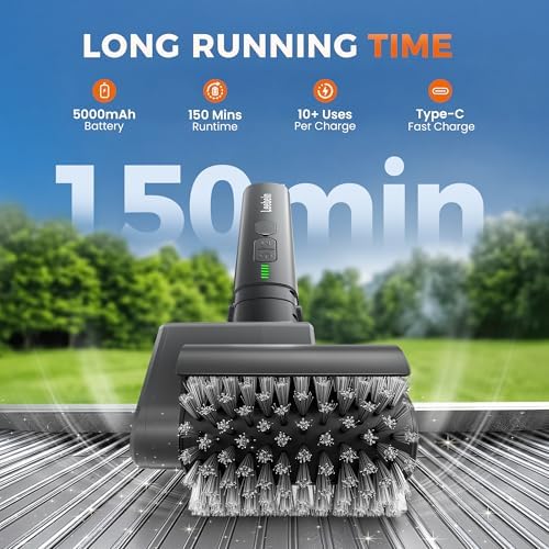 Electric Grill Brush, High Torque Rechargeable BBQ Grill Griddle Cleaner
