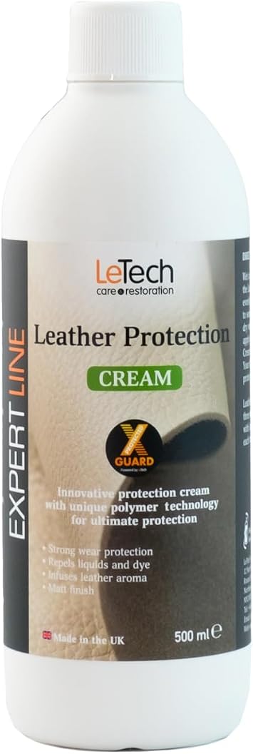 Letech Leather Protection Cream – Conditioning & Protective Cream with Anti-Squeak & UV Barrier | for Car Interiors, Fur