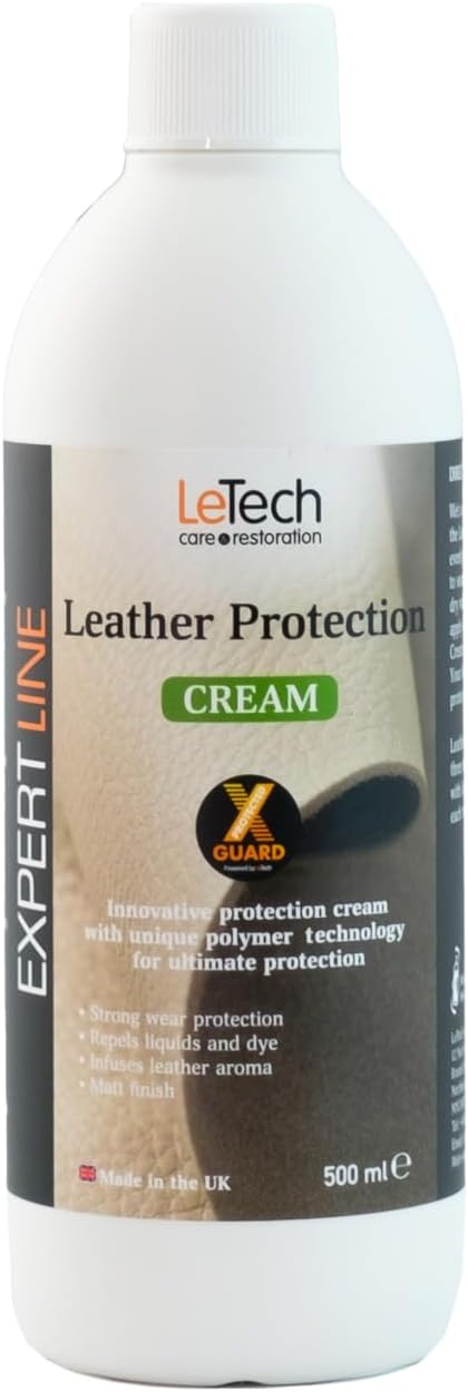 Letech Leather Protection Cream – Conditioning & Protective Cream with Anti-Squeak & UV Barrier | for Car Interiors, Fur