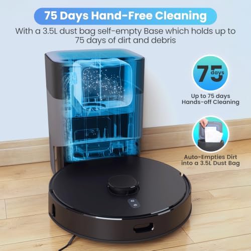 Robot Vacuum and Mop for Pet Hair, Intense Power-Lifting Suction