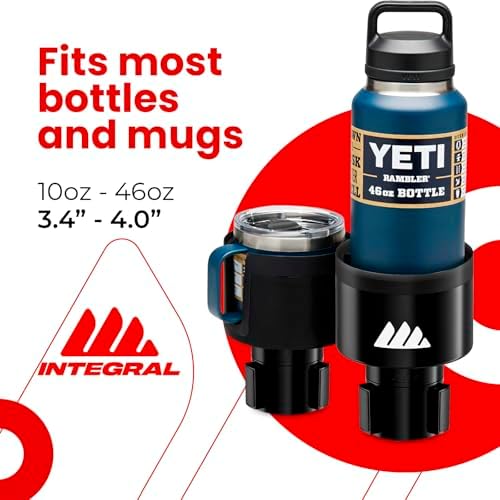 Ultimate Car Cup Holder Expander with Adjustable Base - 2 Pack