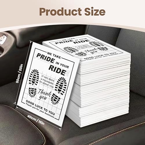 Paper Floor Mats for Cars 100pcs, 16"x20" Disposable White Paper Mats