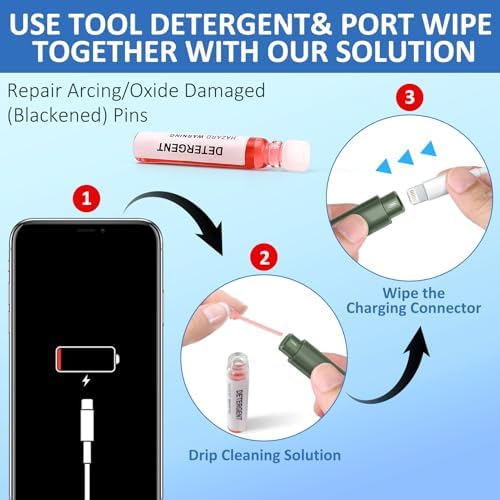 IPhone Cleaning Kit for Charging Port Cleaner AirPod Phone, Army Green