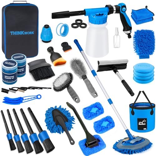 Car Wash Kit with Foam Gun, Complete Car Detailing Kit 40 PCS
