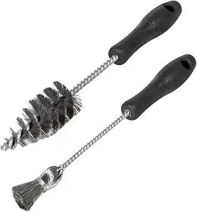 2PCS Injector Sleeve Cup Bore Seat Cleaning Brush Kit, Steel OEM# AP0084 AP0085 3252 Vehicle Fuel Brush with Handle, Aut