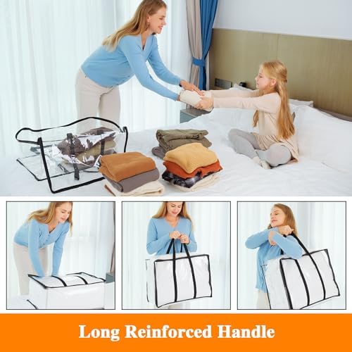 3 Pack Clear Storage Bags for Clothes Blanket Comforter & Bedding