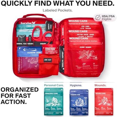 Small First Aid Kit, Emergency Kit for 1-2 People