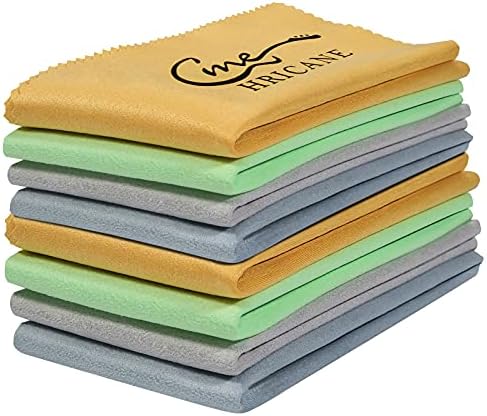 Guitar Cloths Ultrafine fiber suede (8-Pack 12"x12") Plush Polishing Cloths for Musical Instruments Premium Polishing & Cleaning Cloths for Guitar Violin Piano Clarinet Trumpet Sax Universal