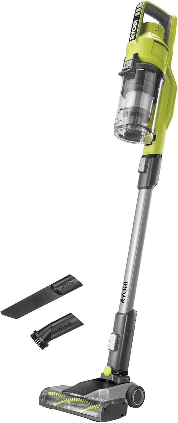 RYOBI 18 V ONE+ RSV18-0 Cordless Floor Vacuum Cleaner (30 AirWatt Suction Power, 820 l/min Airflow, 24 cm Wide Floor Noz