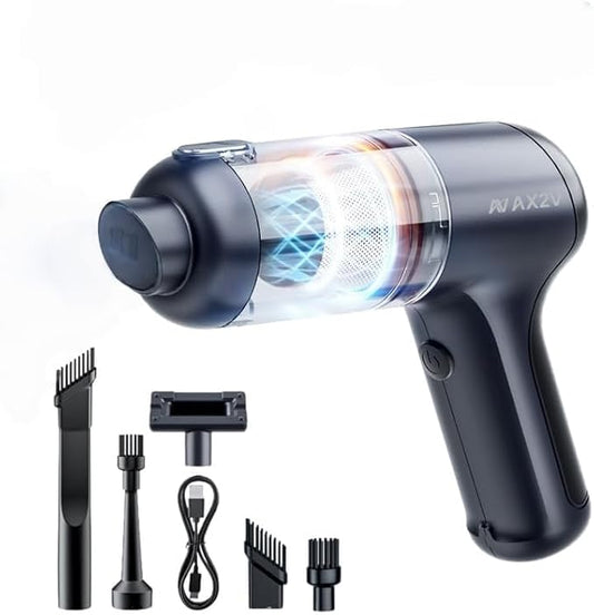 Car Vacuum Cleaner&Air Duster | 80W | 16kpa | 12KRPM | 20 Mins-Dust Cleaner Portable Cordless Vacuum Pro-Compressed Air Blower,Lightweight Rechargeable Handheld Mini Vacuum for Car/Home/Office