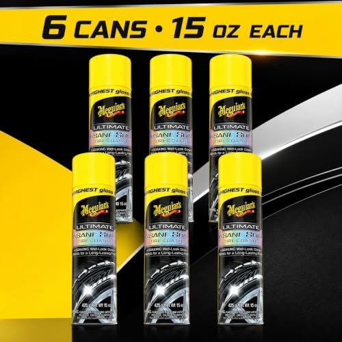 Ultimate Insane Shine Tire Coating, 15 Oz Aerosol Spray, 6 Pack