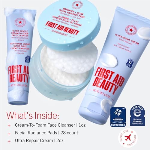 First Aid Beauty Sensitive Skin Skincare Routine Set, 3-Piece