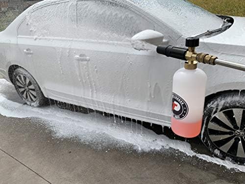 Foam Cannon with 1/4 Inch Quick Connector 1 Liter, 5 Nozzle Tips