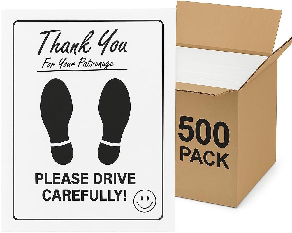Disposable Paper Car Floor Mats – Heavy Duty Waterproof Auto Mats – Weather Resistant, Tear Resistant, Fits All Vehicles – Perfect for Dealerships, Detail Shops & Car Washes – 500 Pack