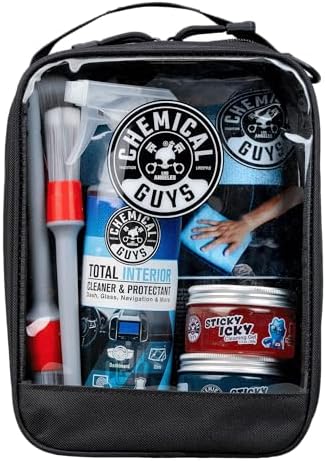 Interior Car Cleaning Kit, Cleaner, Brushes, Gel & Bag
