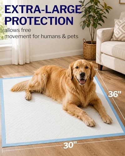 Ultra Thick Bed Pads, 36x30 in, 6-Layer,Leakproof, 50-Pack