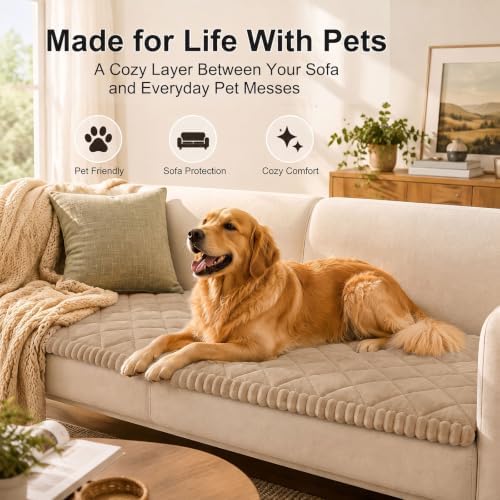 Couch Covers for Dogs Washable, Non Slip Sofa Protector for Pets