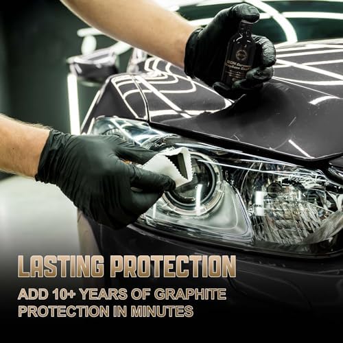 20H Professional Graphene Ceramic Coating for Cars (70ml) - 10+ Years Protection, Hydrophobic & Scratch Resistant, High Gloss Finish - Advanced Car Detailing Kit - Easy Application, Black