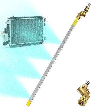 60cm/24in Radiator Cleaning Wand - Over 4500PSI Portable Pressure Washer Tool for Car Radiator Flush Kit with Adapter, D