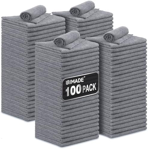 Microfiber Cleaning Cloth, 100 Pack Microfiber Towels for Cars