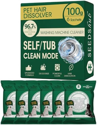 Washing Machine Cleaner for Pet Hair, 6-Month Supply