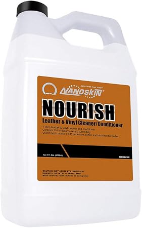 Nanoskin NOURISH One Step Leather Cleaner & Conditioner 1 Gallon – Revitalizes All Types of Leather: Furniture, Auto Int