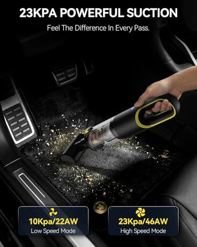 Handheld Car Vacuum Cleaner 23000Pa Rechargeable for Car Home Office